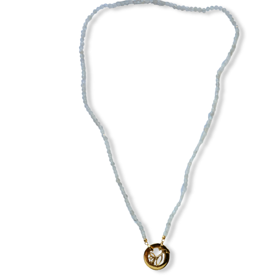 STB, FLOWER BLOSSOM PEBBLES NECKLACE - WHITE - ATS