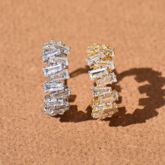 STB EARRINGS, RADIANT ROOT SILVER