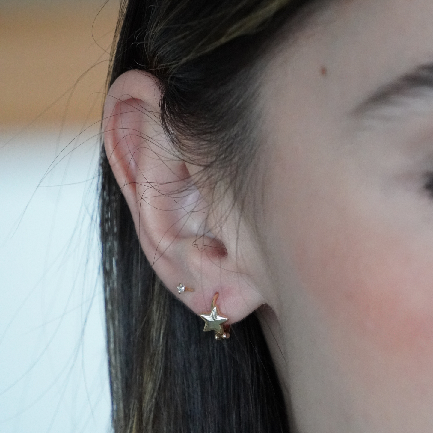 STB EARRINGS, GOLD STAR SMALL