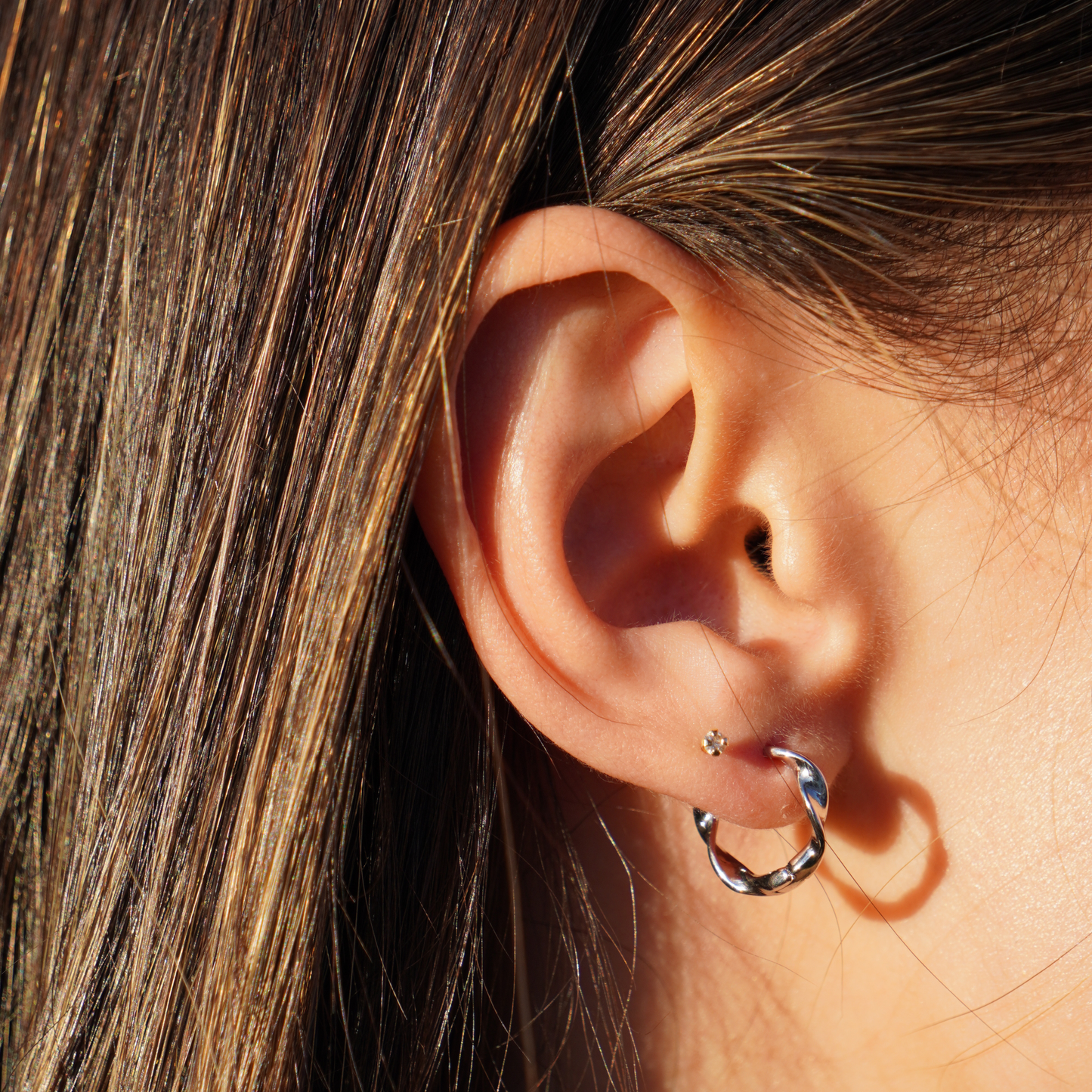 STB EARRINGS, ⁠AUREA TWIST SILVER