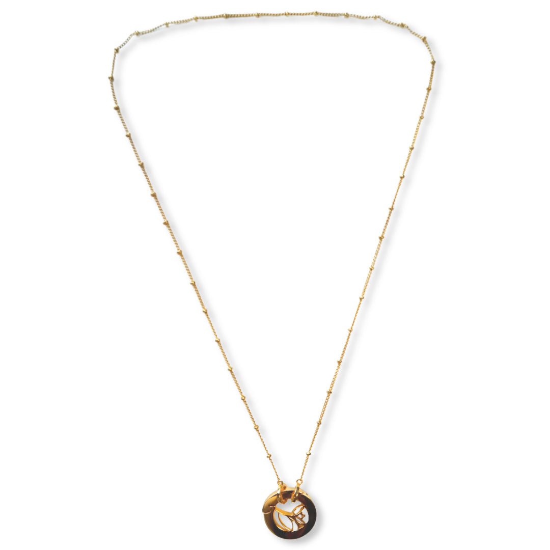 STB FLOWER CHARM DOT - CHAIN NECKLACE