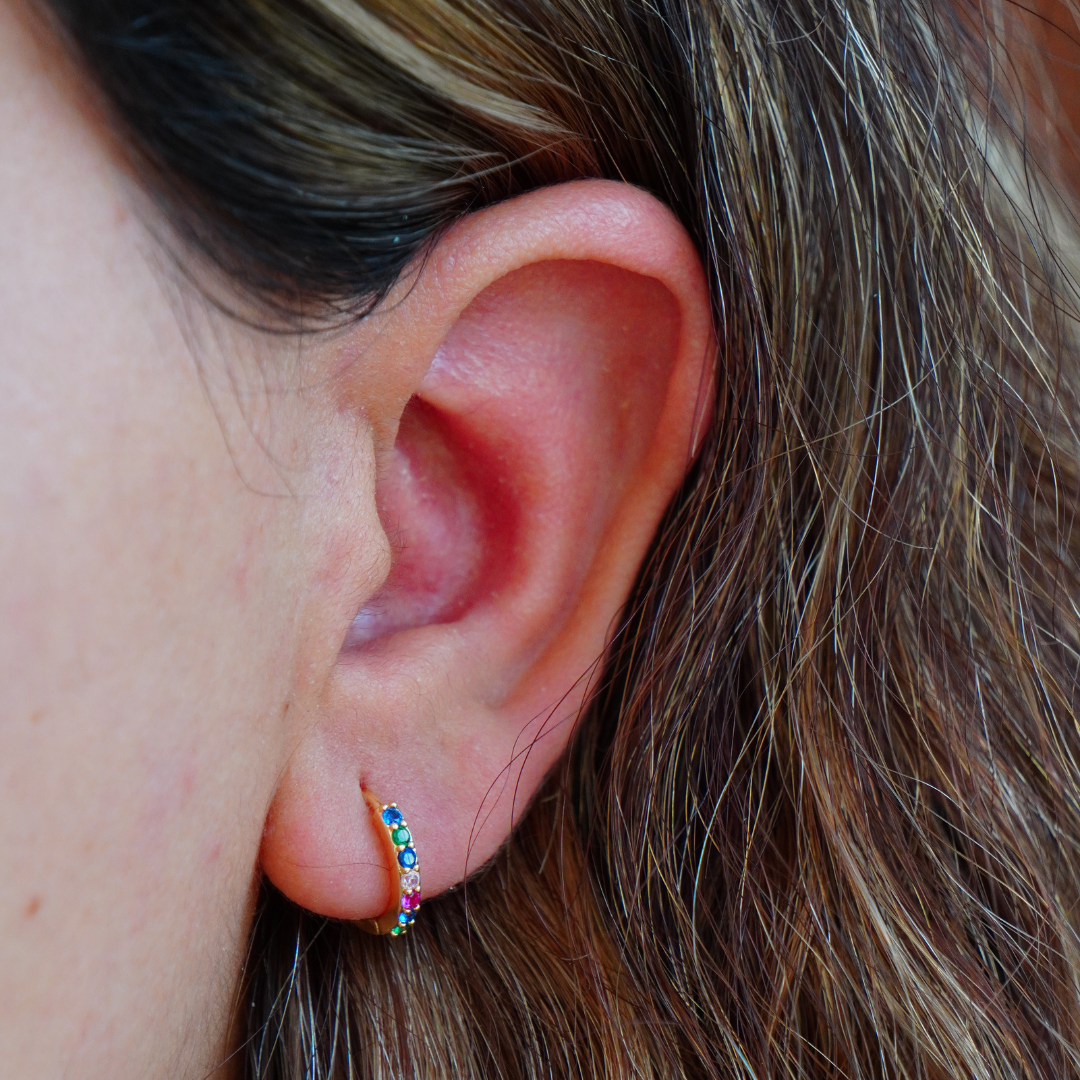 STB EARRING,  ROSALIE SMALL HUGGIE