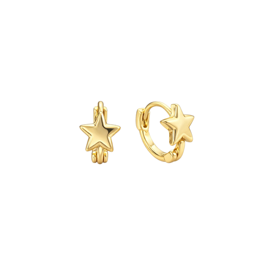 STB EARRINGS, GOLD STAR SMALL