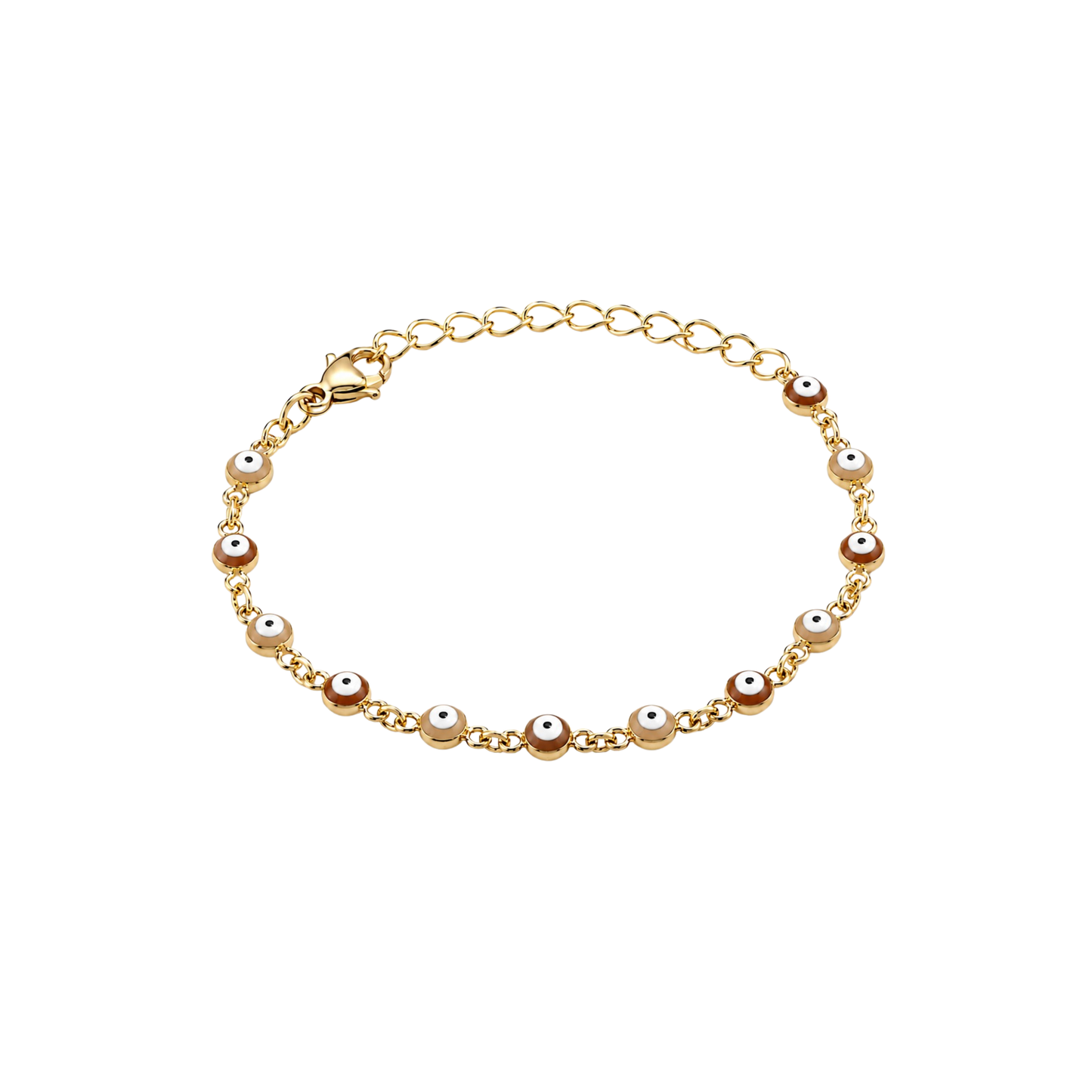 A STB,  BROWN EYE GOLD BRACELET