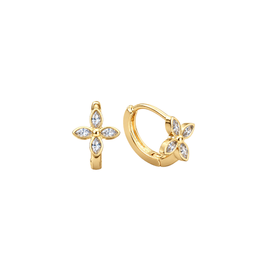 STB EARRING,  FLEUR SMALL HUGGIE