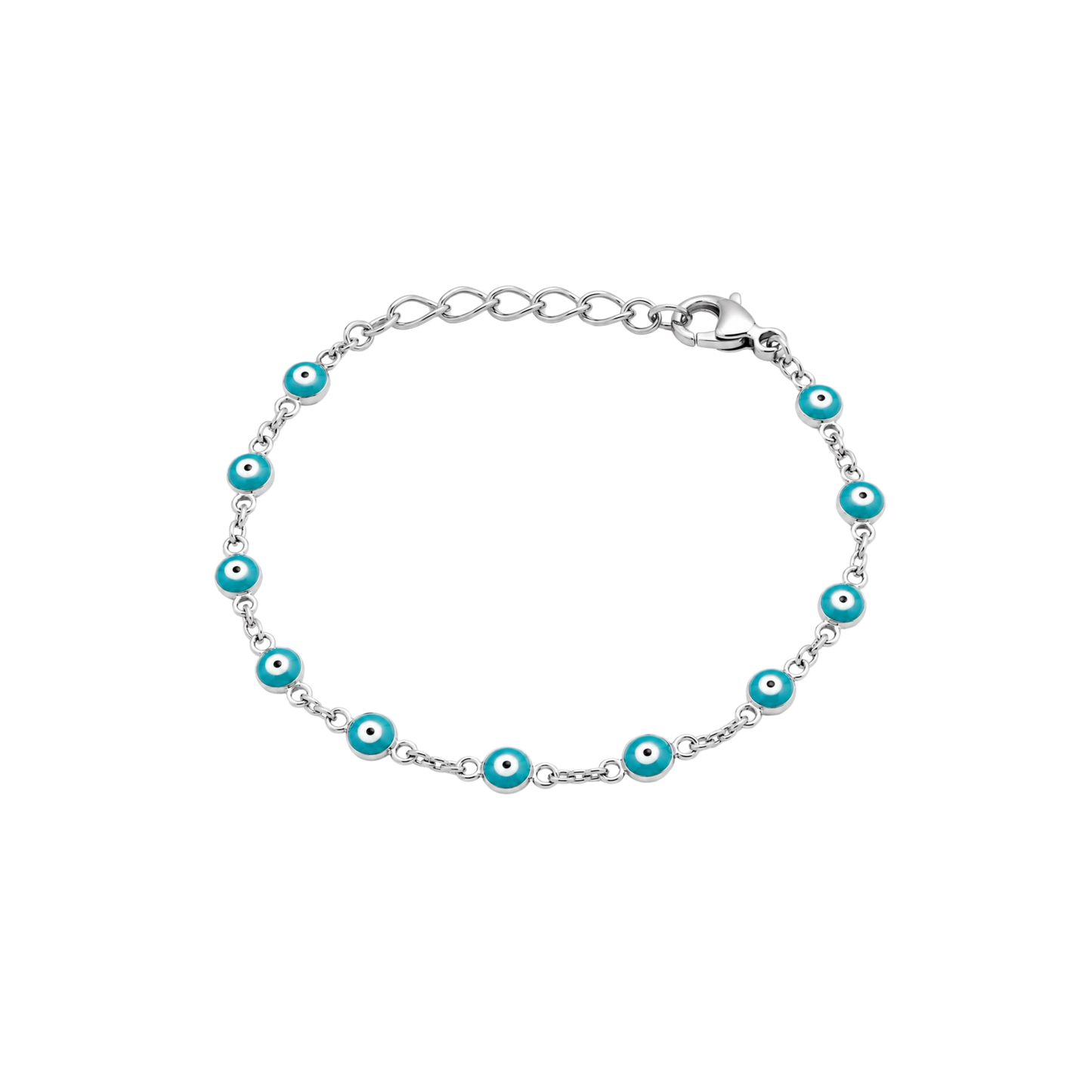 A STB,  BLUE EYE SILVER BRACELET
