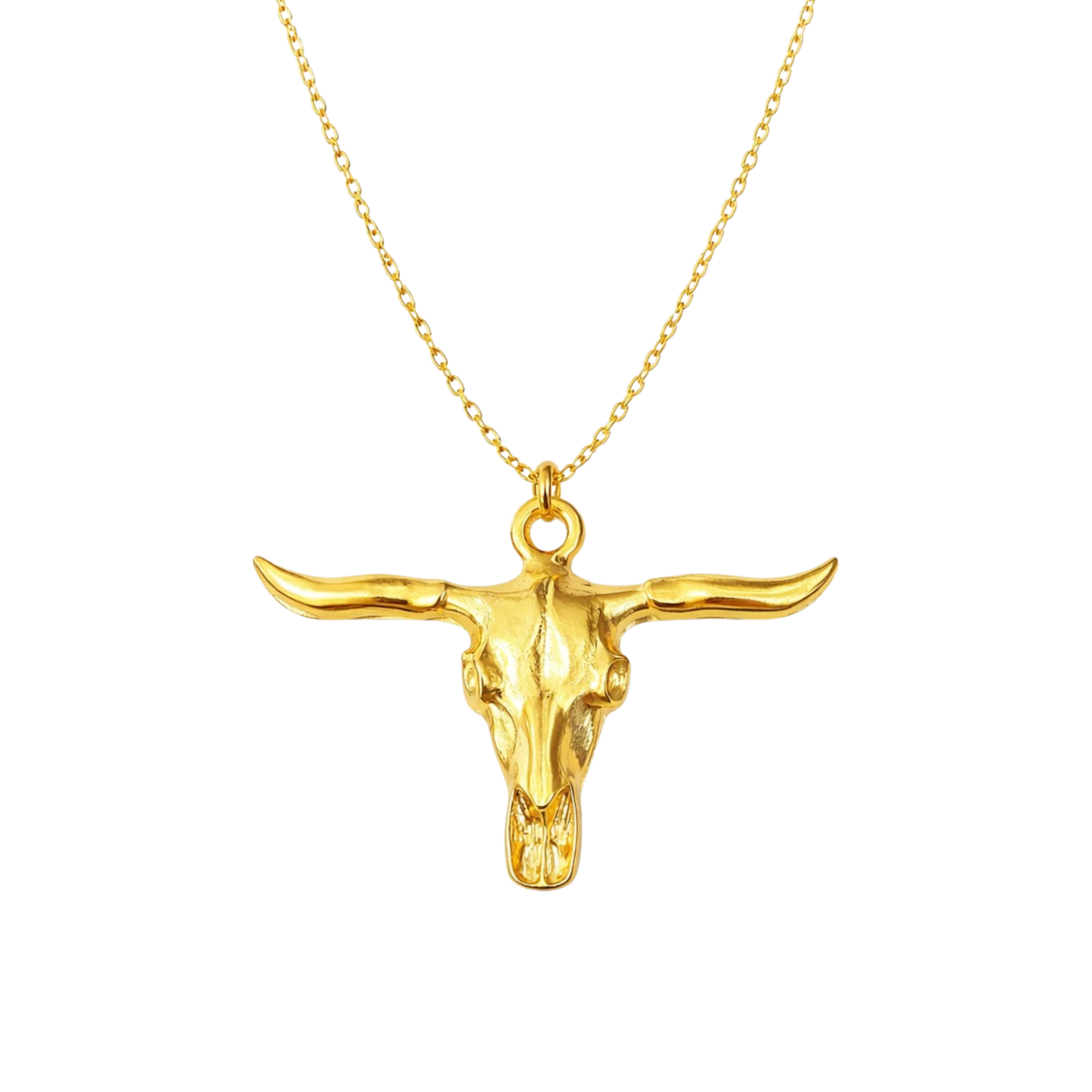 STB, GOLDEN LONGHORN NECKLACE