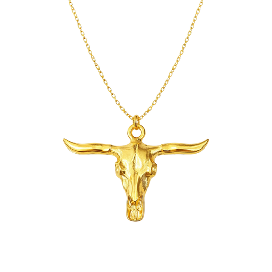 STB, GOLDEN LONGHORN NECKLACE